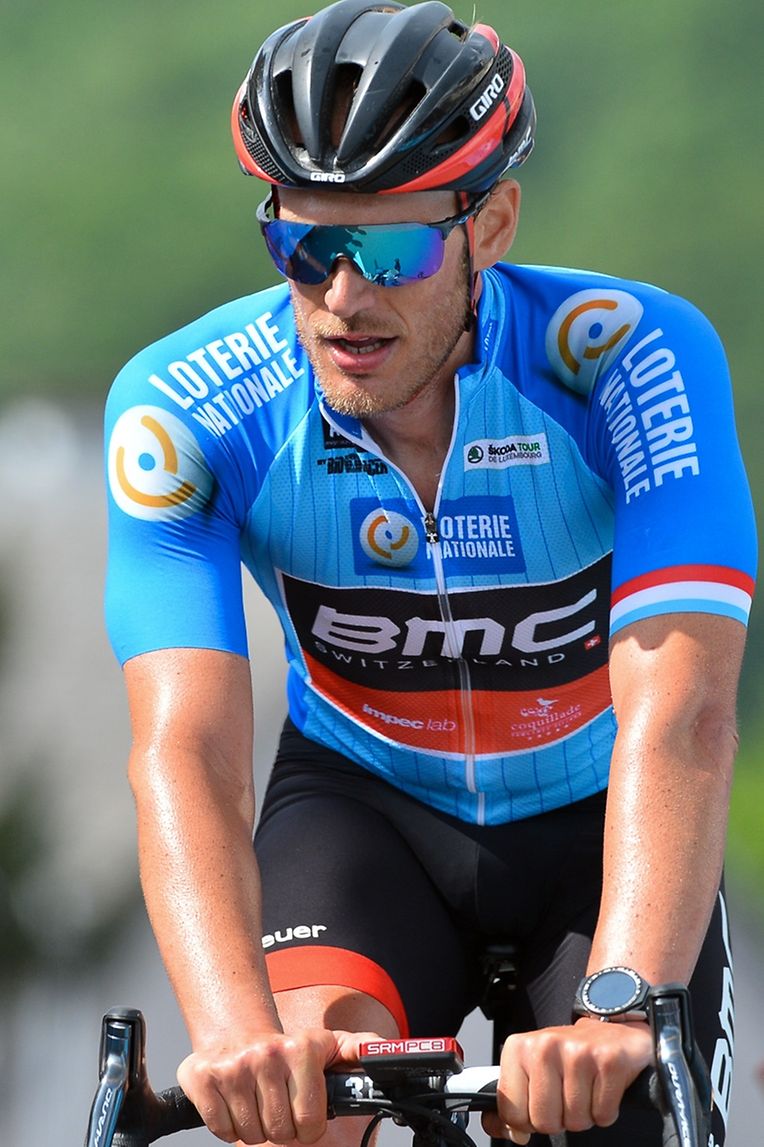 Jempy Drucker (BMC) im Ziel.