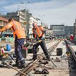 Lokales, Stadt: Weiterverfolgung Arbeiten Tram auf der Gare, Foto: Lex Kleren/Luxemburger Wort