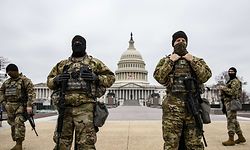 Die US Nationalgarde vor dem Kapitol in Washington am 13. Februar 2021, dem Tag der Abstimmung über das zweite Impeachment von Präsident Donald Trump.
