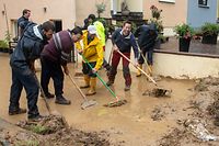 Hochwasser nach Starkregen , Larochette , Fiels , Aufräumarbeiten Foto:Guy Jallay/Luxemburger Wort
