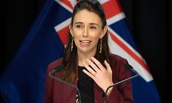 New Zealand's Prime Minister Jacinda Ardern briefs the media about the COVIS-19 coronavirus at the Parliament House in Wellington on April 27, 2020. - Ardern claimed New Zealand had scored a significant victory against the spread of the coronavirus, as the country began a phased exit from lockdown. (Photo by Mark Mitchell / POOL / AFP)