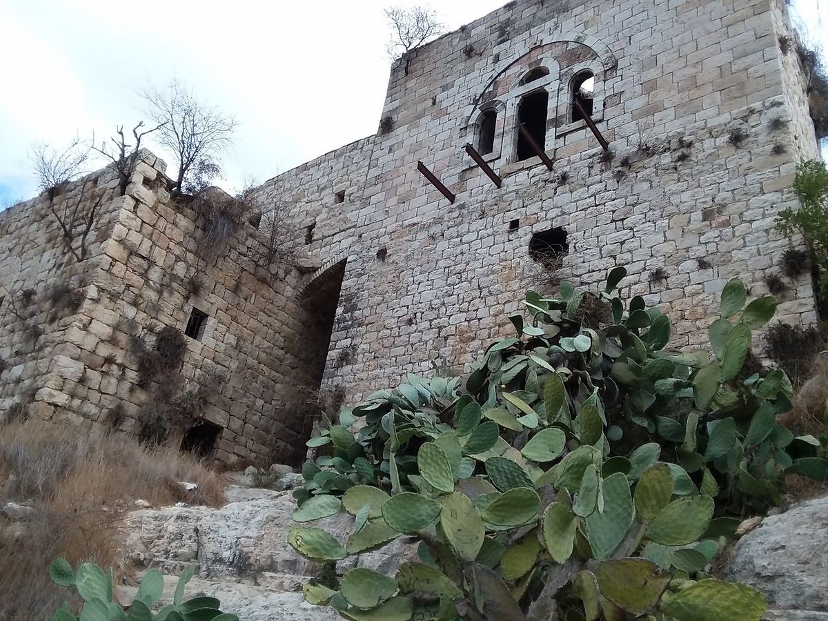 "Aldeia de Lifta - uma aldeia atacada pelas milícias sionistas em 1947 e abandonada pelo seu povo para fugir à realidade das aldeias vizinhas, como Deir Yasin, cujo povo foi massacrado. Esta história é semelhante à história de mais de 500 aldeias palestinianas destruídas entre 1947 e 1948".