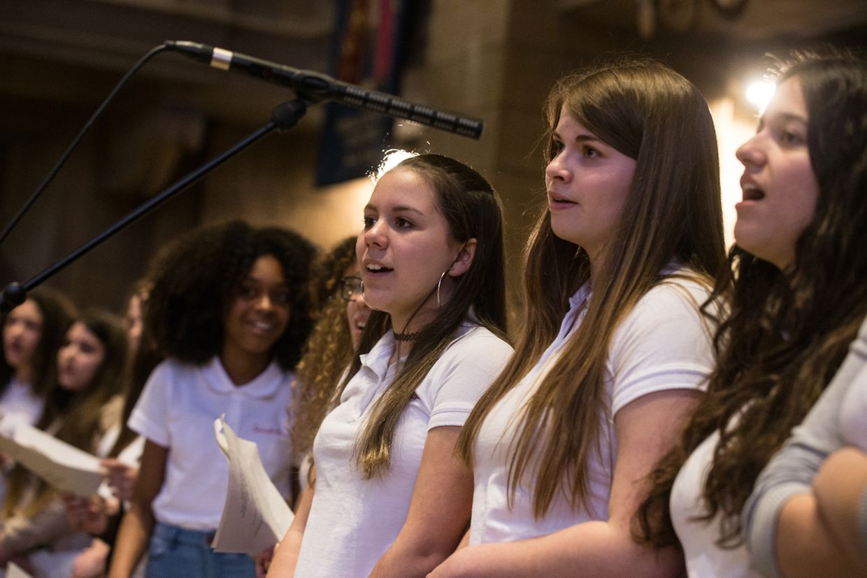 Messe für die Schule der Schwestern der christlichen Lehre St.Anne in Ettelbrück. 