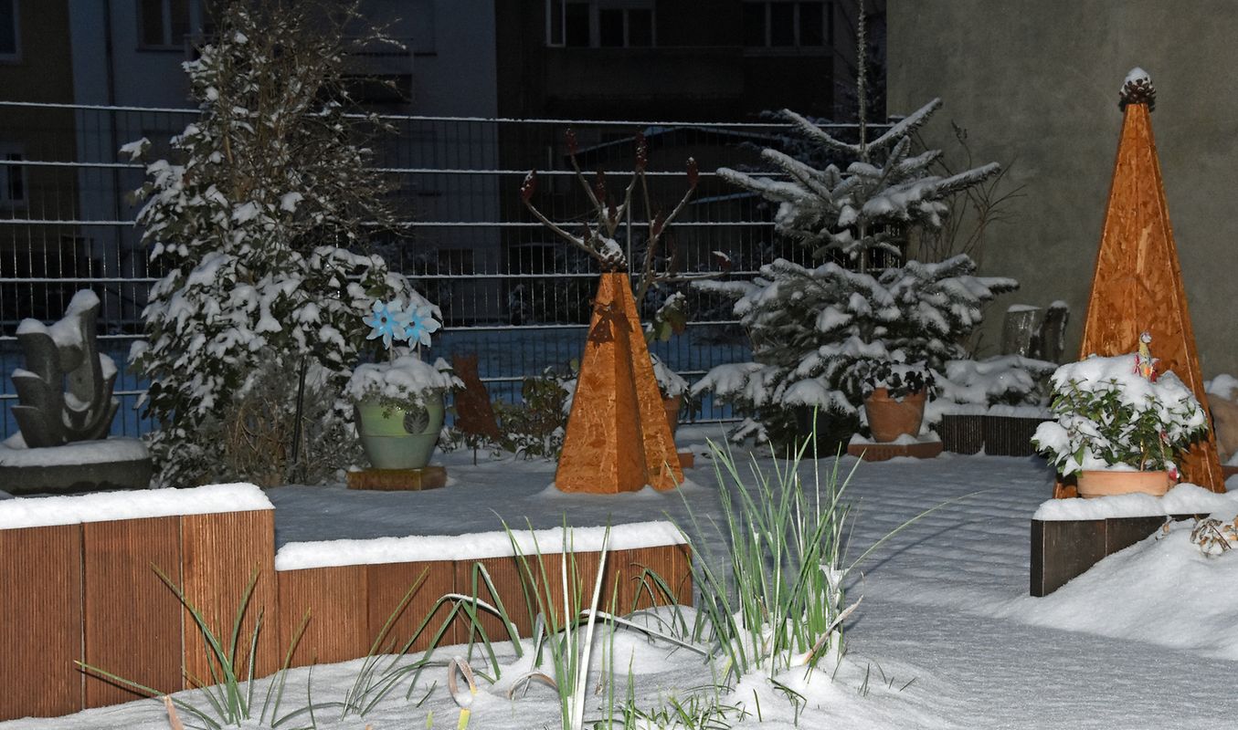 Auch in Ettelbrück ist es am Sonntag weiß. 