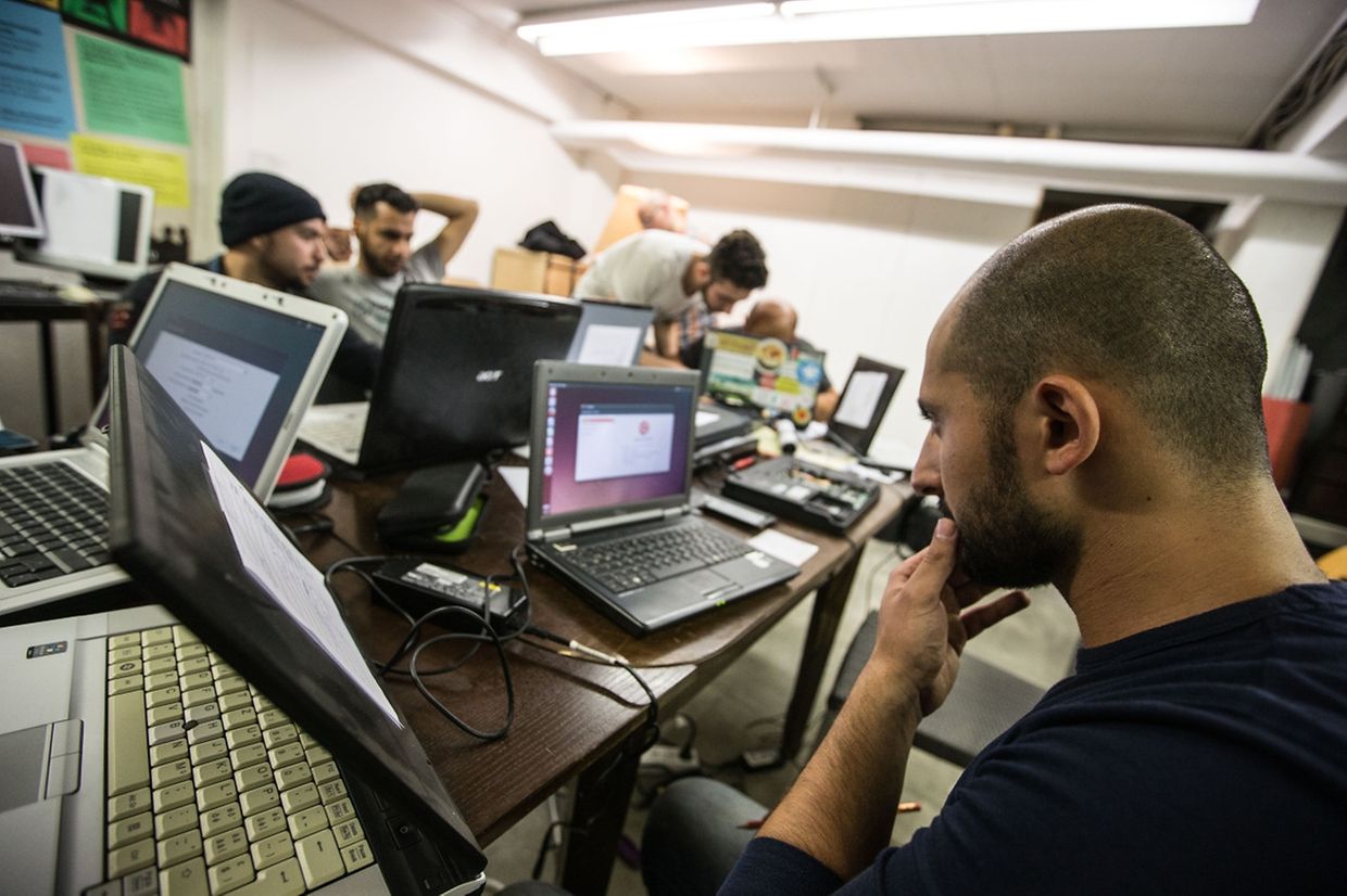 L'atelier de recyclage d'ordinateurs