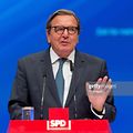 DORTMUND, GERMANY - JUNE 25: Gerhard Schroeder speaks at the SPD federal party congress on June 25, 2017 in Dortmund, Germany. (Photo by TF-Images/Getty Images)