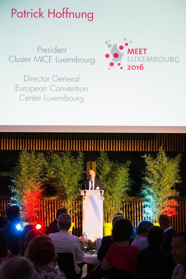 Patrick Hoffnung, Präsident der MICE-Gruppe, während seiner Ansprache. 