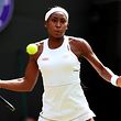 08.07.2019, Großbritannien, London: Tennis: Grand Slam/WTA-Tour - Wimbledon, Einzel, Damen, Achtelfinale: Gauff (USA) gegen Halep (Rumänien). Cori Gauff in Aktion. Foto: Mike Egerton/PA Wire/dpa +++ dpa-Bildfunk +++
