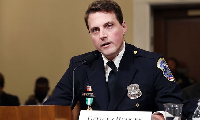 DC Metropolitan Police Department officer Daniel Hodges testifies during the Select Committee investigation 