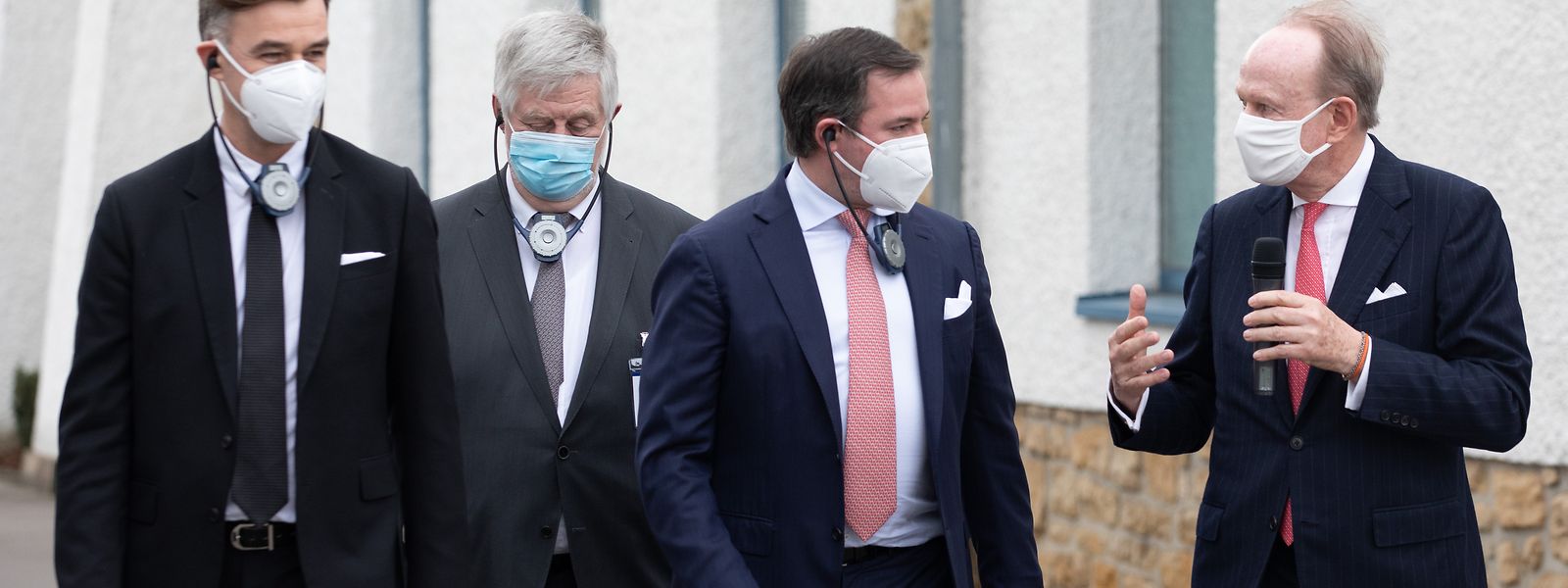 Wirtschaftsminister Franz Fayot und Erbgroßherzog Guillaume. 