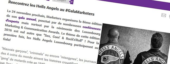 „Treffen Sie die Hells Angels“, versprach die Einladung zur „Marketers“-Gala am 24. November. Nun sind die Rocker nicht mehr Bestandteil des Events.