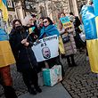 Die Organization der Luxemburger Ukraine rLUkraineasblhatte fürden Samstagvormittagerneutzu einer Kundgebung an der Place de Clairefontaineaufgerufen.  / Photo: Viktor Wittal