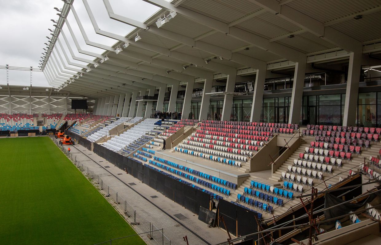 Visite de chantier du Stade de Luxembourg.