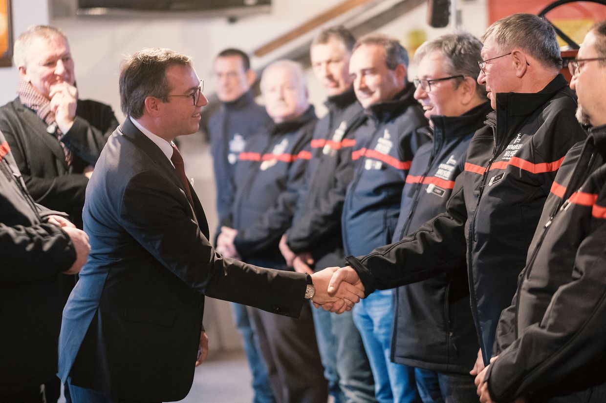 Visite de S.A.R. le Grand-Duc Héritier Guillaume au Pompjeesmusée an der Géitz  07.02.2023Wiltz, Rue GeetzPhoto: Commune de Wiltz / Ben Majerus