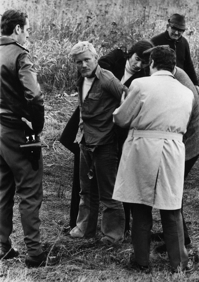 Harald E. während seiner Verhaftung auf der Kenner Flur am 28. November 1972.