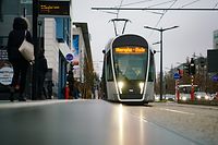 Lokales, 1 Jahr Tram, Mobilität,Kirchberg. Foto: Gerry Huberty