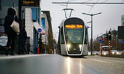 Lokales, 1 Jahr Tram, Mobilität,Kirchberg. Foto: Gerry Huberty