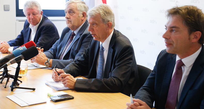 Politik, ADR, Partei ADR, journée parlementaire ,Roy Reding, Jeff Engelen, Fernand Kartheiser und Fred Keup   Foto: Luxemburger Wort/Anouk Antony