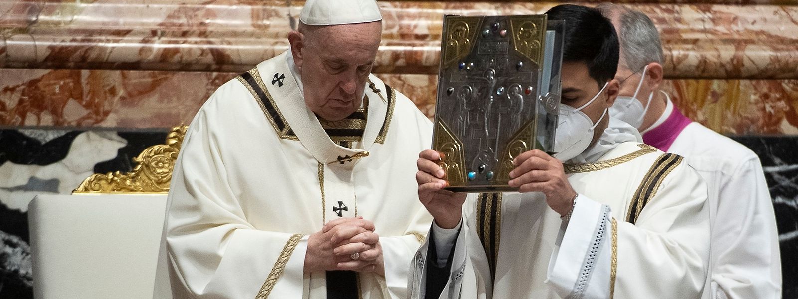 Papst Franziskus bei den Gründonnerstag-Feiern 2021.