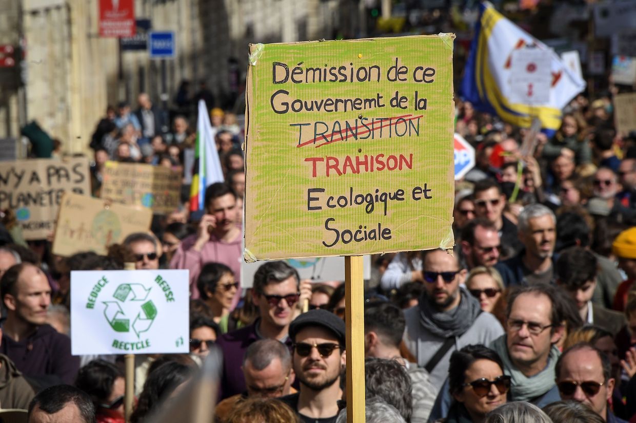 Os protestos pela defesa do clima na Marcha do Século. 