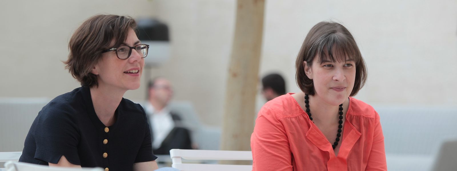 Nadine Erpelding und Cindy Einsweiler über ihre Erfahrungen als Vermittlerinnen im Mudam. 