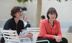 Nadine Erpelding und Cindy Einsweiler über ihre Erfahrungen als Vermittlerinnen im Mudam. 