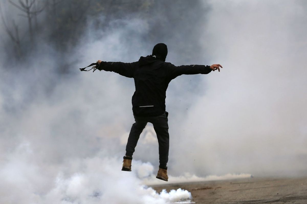 Die irselische Polizei versuchte, die Proteste der Palästinenser mit Tränengas im Zaum zu halten.