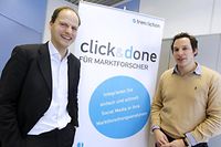 Le p.-d.g. de Trendiction, Robert Glaesener, et un des deux fondateurs de Talkwalker, Christophe Folschette