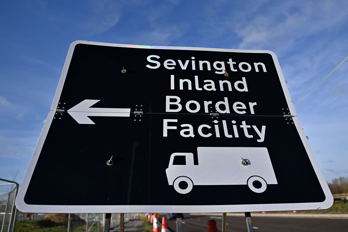 Inland border facility in Kent, UK Photo: AFP