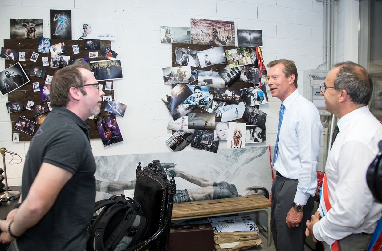 Großherzog Henri zu Gast im Creative Hub 1535° in Differdingen.