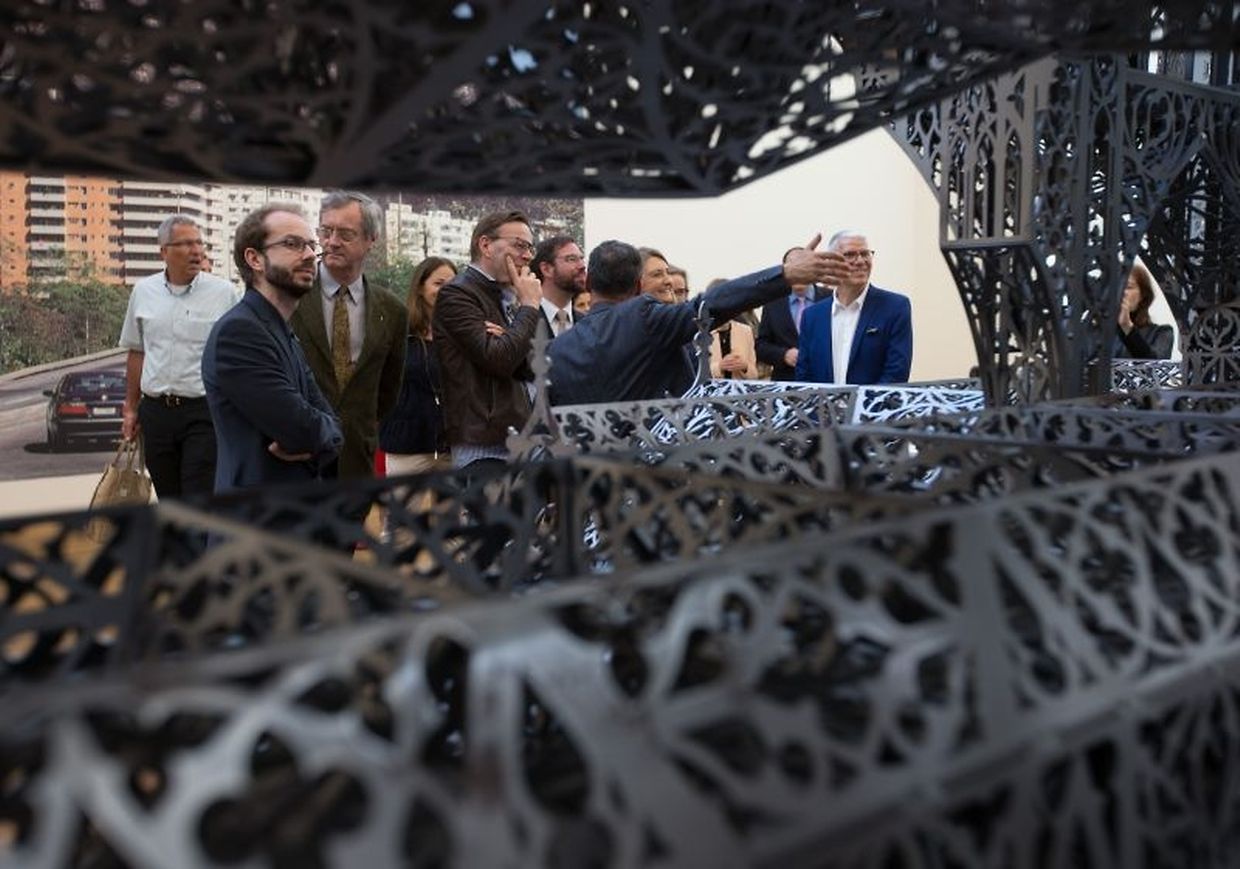 Vernissage der Wim Delvoye-Ausstellung im Mudam.