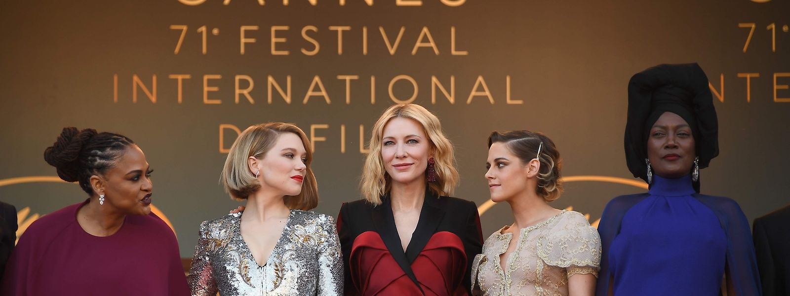 (v.l.n.r.) Ava DuVernay, Lea Seydoux, Cate Blanchett, Kristen Stewart und Khadja Nin entscheiden über die Preisträger. 