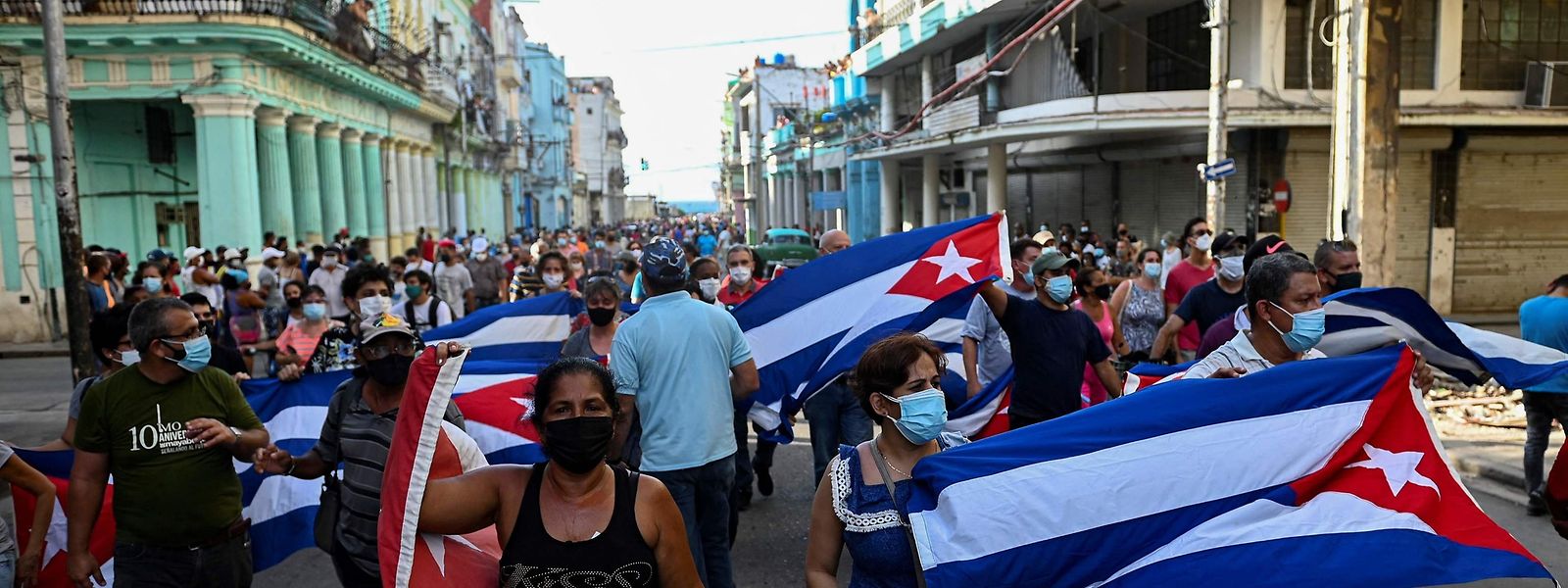 Tausende Kubaner demonstrierten im Juli 2021 gegen Lebensmittelknappheit, aber auch für mehr Freiheit.