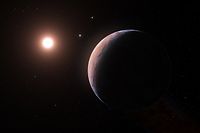 Imagem do Observatório Europeu do Sul (ESO) mostra uma imagem gráfica do planeta 'Proxima d', planeta descoberto recentemente perto da estrela mais próxima do sistema solar.