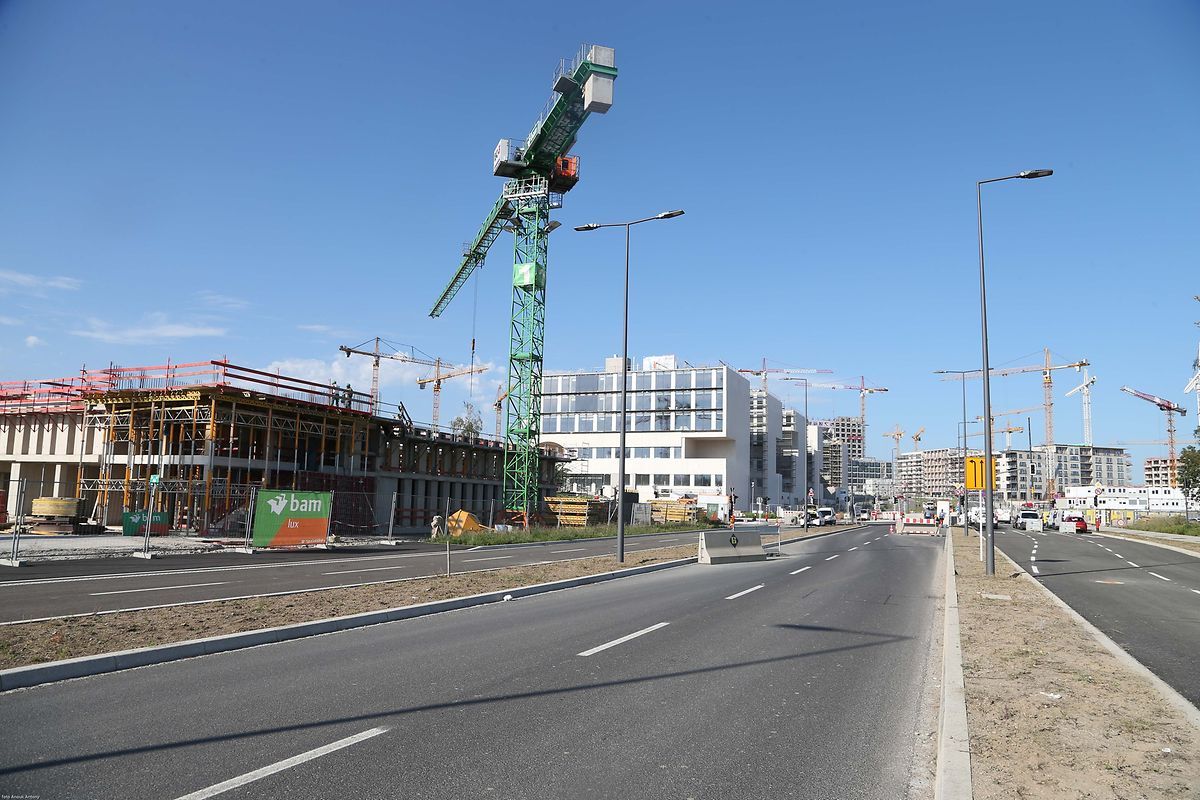 23.8.2017 Luxembourg, Gasperich,  chantier Gasperich ban, Bauarbeiten photo Anouk Antony