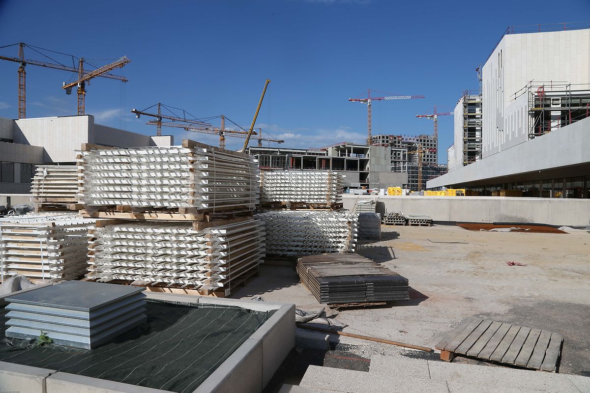 23.8.2017 Luxembourg, Gasperich,  chantier Gasperich ban, Bauarbeiten photo Anouk Antony