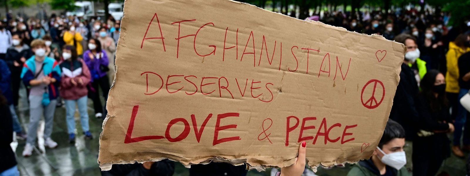 Protestkundgebung für Afghanistan in Berlin.
