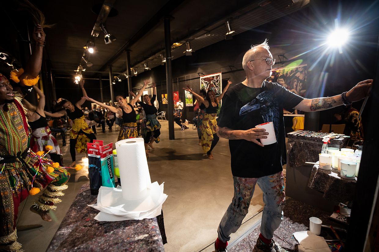 Action Painting Marco Weiten - espace H2O - Differdange -  - 24/09/2020 - photo: claude piscitelli