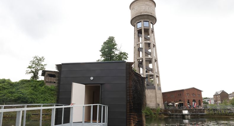 Der Floater in Düdelingen ist auf den Wasserturm ausgerichtet.