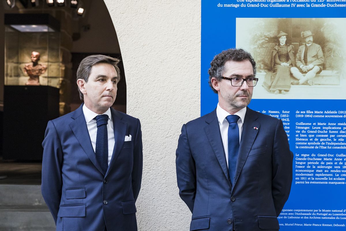 O embaixador de Portugal, Carlos Pereira Marques, com o diretor do Museu Nacional de História e Arte, Michel Polfer.