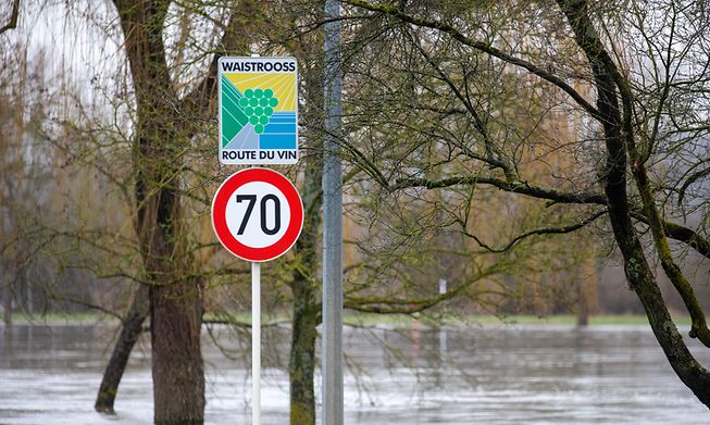 Flooding in Waistrooss, in Luxembourg's Moselle region 