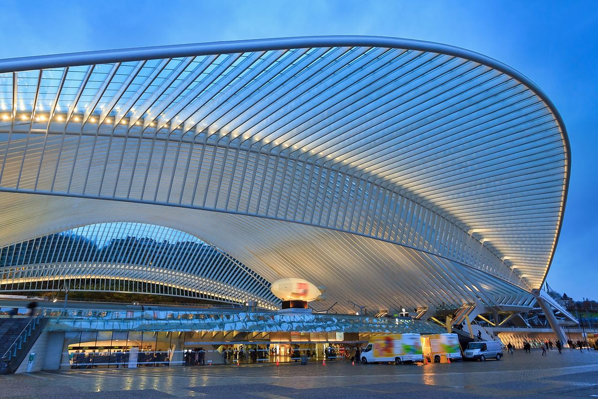 Liege-Guillemins station, designed by Spanish architect Santiago Calatrava