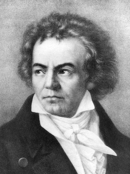 Der deutsche Komponist Ludwig van Beethoven auf einer zeitgenössischen Darstellung. 