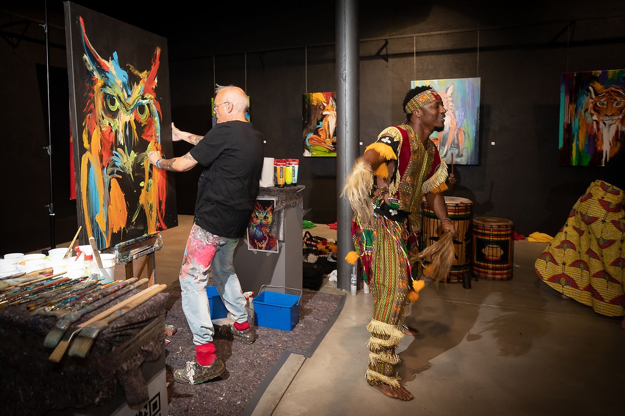 Action Painting Marco Weiten - espace H2O - Differdange -  - 24/09/2020 - photo: claude piscitelli