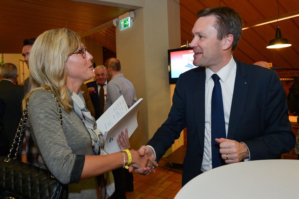 UCI-Präsident David Lappartient und Fabienne Gaul