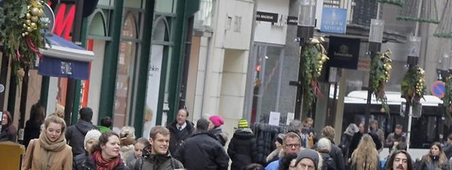 Die Grand-Rue gehört zu den Haupteinkaufsstraßen in Luxemburg-Stadt.