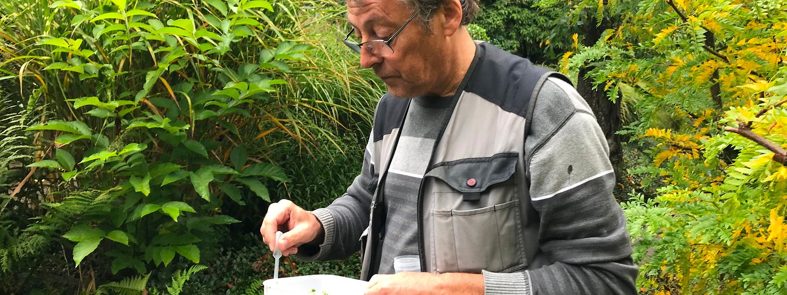 Francis Schaffner, chercheur associé en parasitologie à l'Université de Zurich, écume une bonne partie des points d'eau du pays à la recherche de larves et de moustiques adultes.