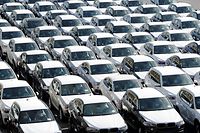 (FILES) This file photo taken on October 2, 2015 shows new cars of German car maker BMW parked ready for shipping at the car terminal of the port of Bremerhaven, northwestern Germany.
The German economy grew 2.2 percent in 2017, enjoying its fastest rate of expansion since 2011, official data for Europe's top economy showed on January 11, 2018. / AFP PHOTO / DPA / INGO WAGNER