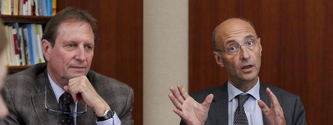 Roland Kuhn (links) ist Präsident der Handwerkskammer, Michel Wurth präsidiert die Handelskammer.