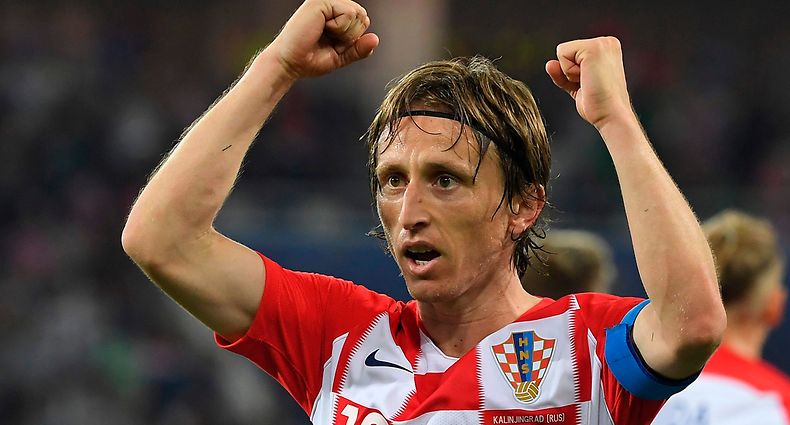 Croatia's midfielder Luka Modric celebrates scoring a penalty during the Russia 2018 World Cup Group D football match between Croatia and Nigeria at the Kaliningrad Stadium in Kaliningrad on June 16, 2018. / AFP PHOTO / Patrick HERTZOG / RESTRICTED TO EDITORIAL USE - NO MOBILE PUSH ALERTS/DOWNLOADS